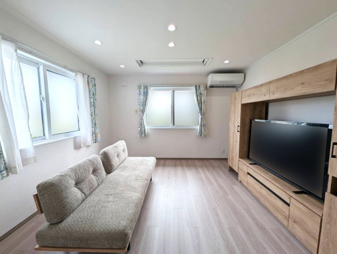 増築部分の2階はリビングに。